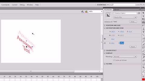 Flash Professional CS4 Basics Tutorial(25 3D Rotation Tool and 3D Translation Tool)