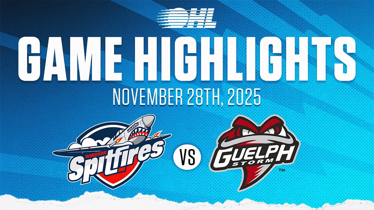 Лучшие моменты OHL: Windsor Spitfires против Guelph Storm, 28 ноября 2025 г.