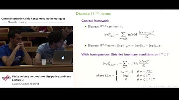 Claire Chainais-Hillairet: Finite volume methods for dissipative problems - Lecture 3