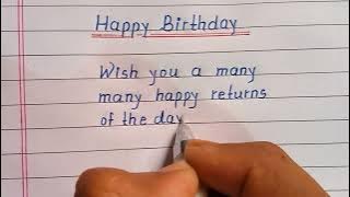 Happy birthday wishes || Birthday wishes to you || Birthday card writing || Birthday greetings||