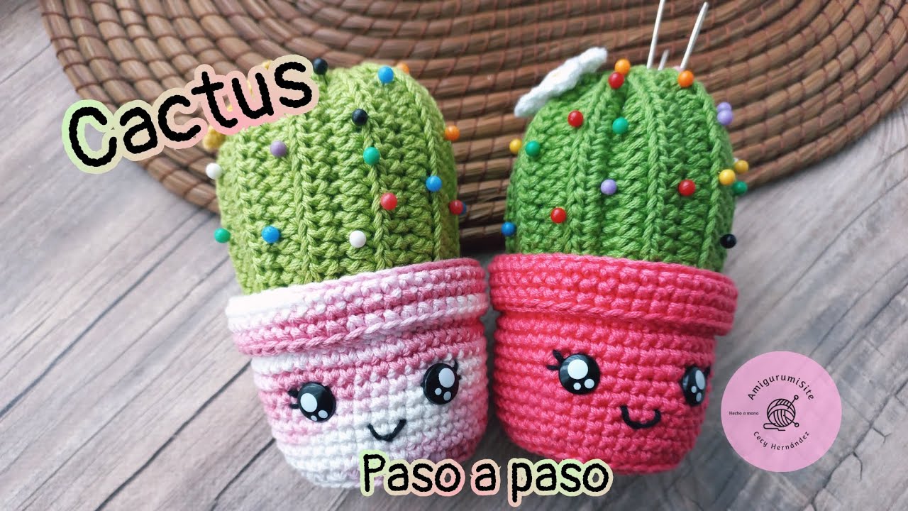 Cactus tejido a crochet 🌵(Alfiletero amigurumi)
