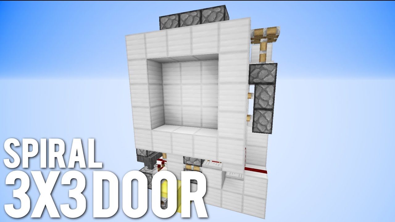 Minecraft: 24x24 Spiral Door [Compact And Fast!]