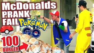 McDONALDS PRANK FAIL  POKEMON GO STYLE  100 CHEESEBURGER   McDonalds Roulette