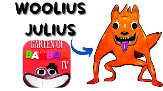 Cómo DIBUJAR a🦊WOOLIUS JULIUS (Lobo) de GARTEN of BANBAN 4 / How to DRAW WOOLIUS JULIUS (Wolf)