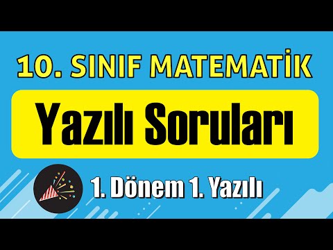 10. Sınıf Matematik 1. Dönem 1. Yazılı Soruları