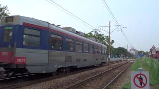 MTR Light Rail: Tin Yat bound Phase II LRV 1071/1207 Rt.751 leaving Chung Uk Tsuen