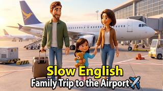 Information Family Trip to the Airport ✈️ | Fun Kids Animated Story | Learn English for Kids Guide