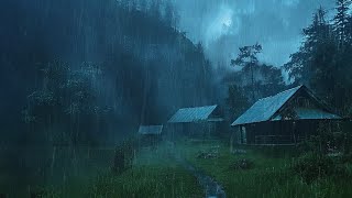 Гроза в лесу — успокаивающие звуки грома и сильного дождя для крепкого сна — Лесной дождь