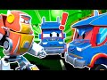 Supertrucks evil twin is causing chaos police car to the rescue  super robot truck vs evil clone