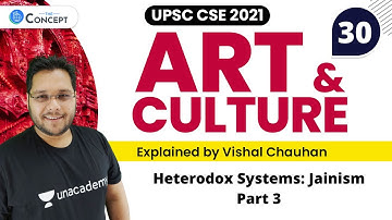L30: Heterodox Systems - Jainism | Part 3 | Art & Culture | UPSC CSE | Vishal Chauhan