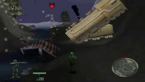 Army Men World War Land Sea Air PS1 - Level 2 falling Train