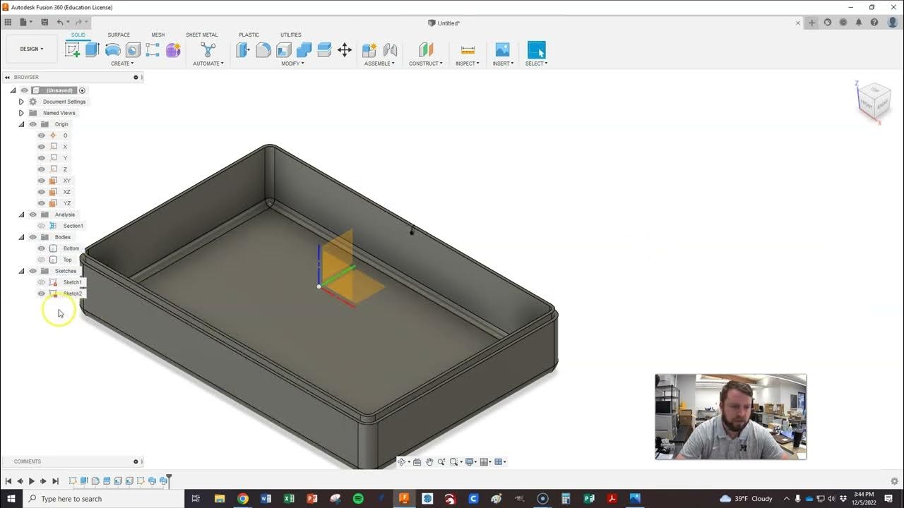 Learn Fusion 360 Project 18 Plastic Box Tutorial YouTube