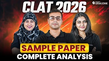 CLAT 2026 Sample paper - Subject wise- Complete Analysis | Legal Edge