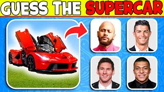 🚘Guess the SUPERCAR, Emoji, Trophy, and SONG of Famous Football Player | Ronaldo, Messi, Neymar