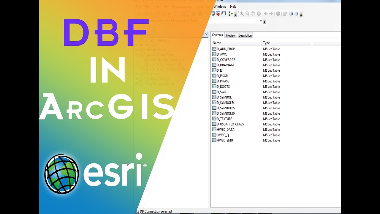 Conect Microsoft Access Database To Arcggis 10 4 Hwsd Youtube