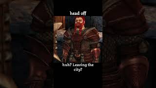 head off — Dragon age : Origins dialogue scene