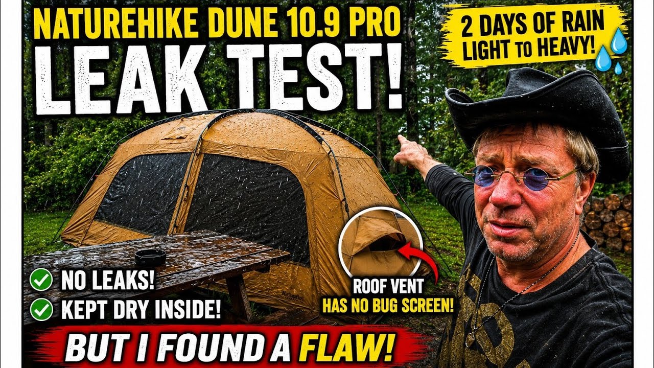Naturehike Dune 10.9 Pro Leak Test! Heavy Rain, Zero Leaks But