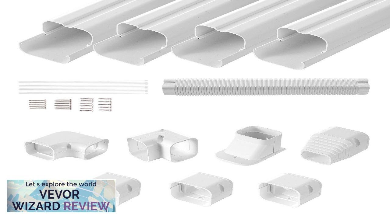 VEVOR Mini Split Line Set Cover 3-inch W 15.8Ft L PVC Decorative Review