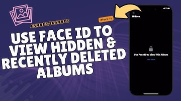 How to Enable/Disable Use Face ID To View Hidden & Recently Deleted Album In Photos on iPhone 16