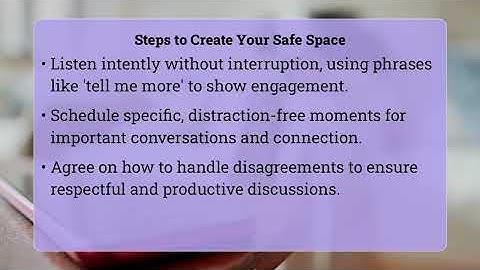 How Do You Create A Safe Space For Sharing?
