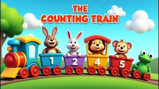 🚂🎶 The Counting Train | Fun Kids Song to Learn Numbers 1-10! | Animated Nursery Rhyme 🎵🌈