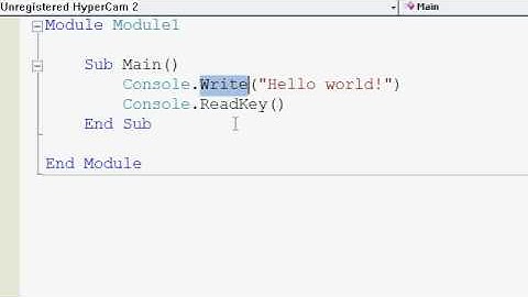 Visual Basic Tutorials P1 - HelloWorld