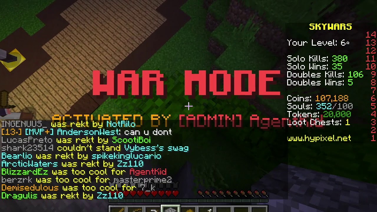 Admin abuse in skywars lobby