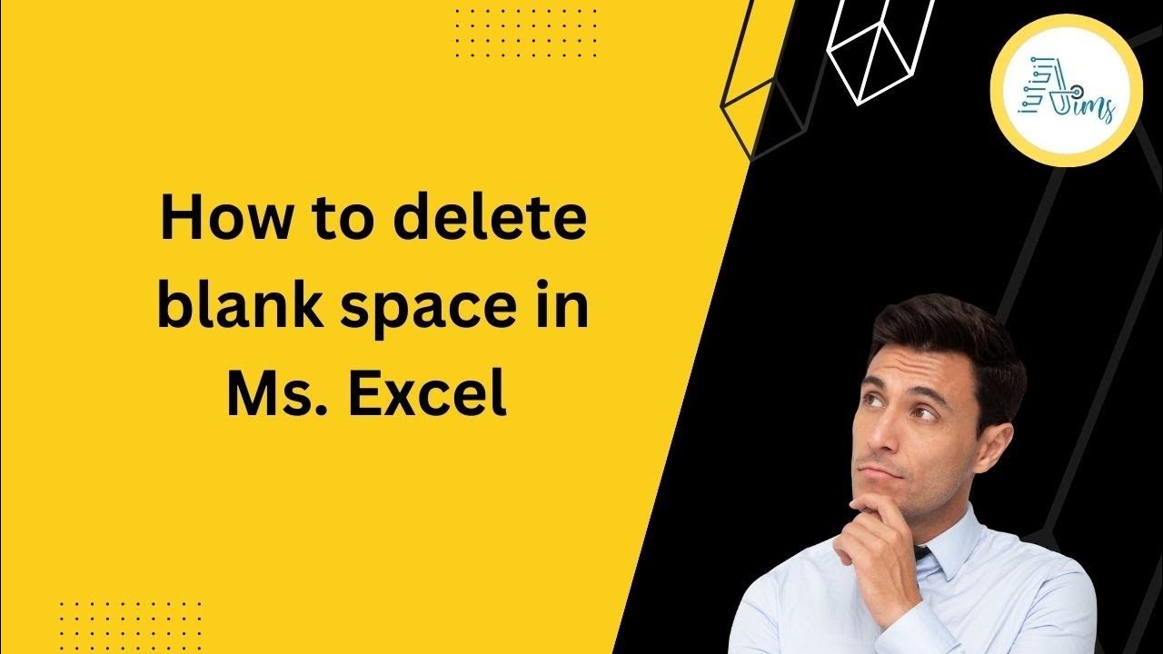 How to delete blank spaces in ms excel ms excel aimspro youtube