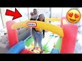 SURPRISING MY FAMILY WITH A HUGE INDOOR BOUNCE HOUSE | VLOGMAS DAY 5