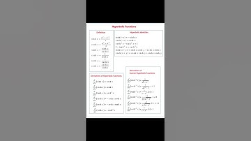 Hyperbolic function// Derivative of inverse hyperbolic function // hyperbolic identities #shorts