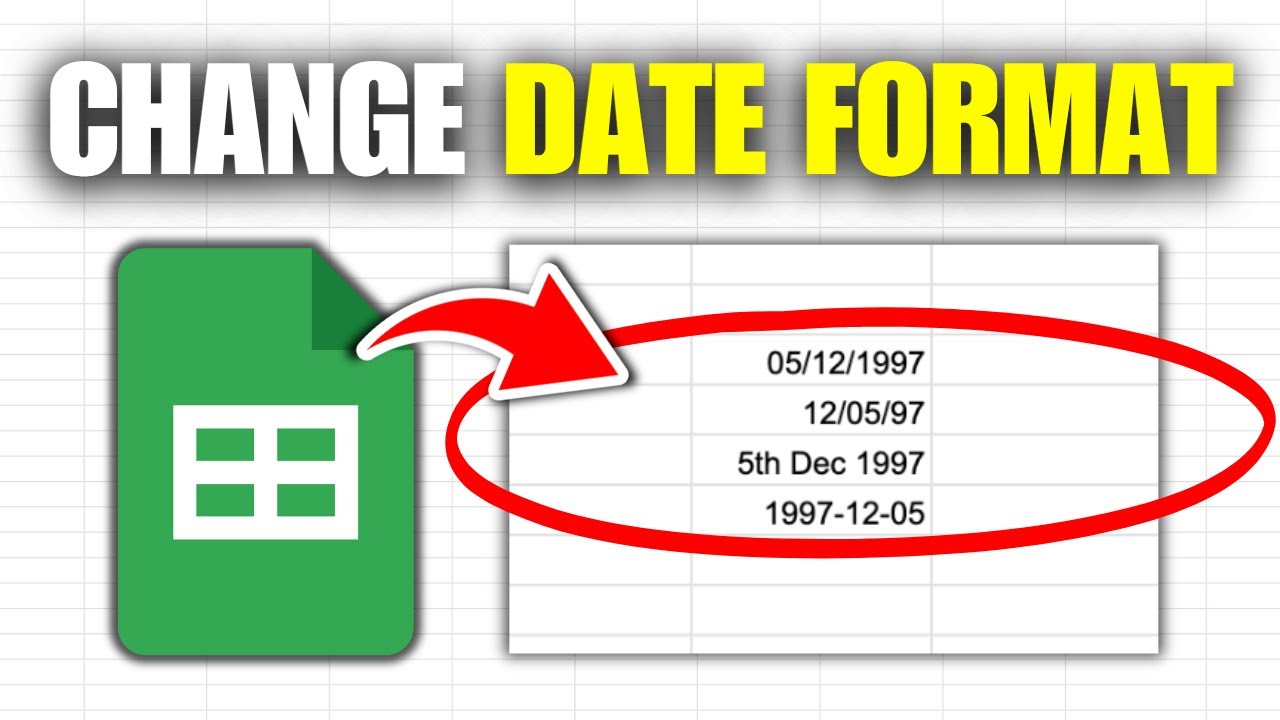 How To Change Date Format In Google Sheets - YouTube