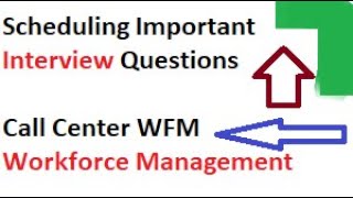 Scheduling Interview Questions and Answers💥| Workforce Management🔥| Call Center Scheduling Interview