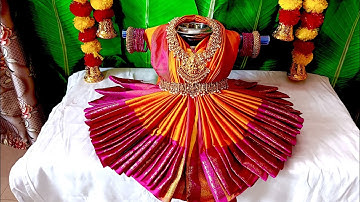 Quick and Easy Varamahalakshmi Saree Draping 🪷 How to Drape Saree for Varamahalakshmi#trending#diy