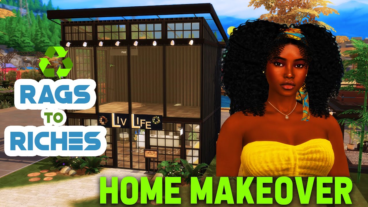 ♻️ Recycled Rags to Riches ♻️The Sims 4 Eco Lifestyle 🌿 HOME MAKEOVER