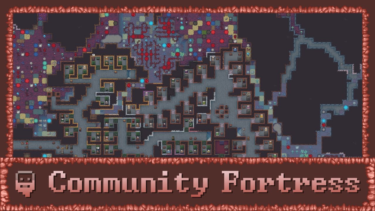 Dwarf Fortress Relicgroove Community Forts (3rd Cavern Build) YouTube
