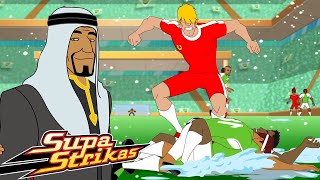 Stormy Soccer! Shakes Battles the Sheikh's Controlled Climate | Supa Strikas Soccer Cartoon