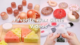 【ASMR】40分間割る❗️いろんなパキパキスライムたち💥【音フェチ】Favorite Wax Slime Videos 다양한 왁스 슬라임 요약