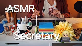 ASMR Secretary Roleplay 👩🏼‍💻 | Whispering | Typing | Writing