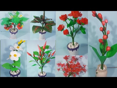 7 kreasi  bunga  cantik dari  plastik  kresek YouTube