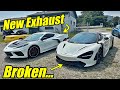 My Mclaren 720S Finally Broke..And The Corvette C8 Gets a new exhaust!!!