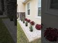 Uneven garden transformation into beautiful flowers bed