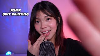 ASMR Spit Painting! wet mouth sounds with triggers