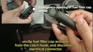 replace fuel filler cap actuator motor on GLE/W167 // #mercedes #fuel #fillercap