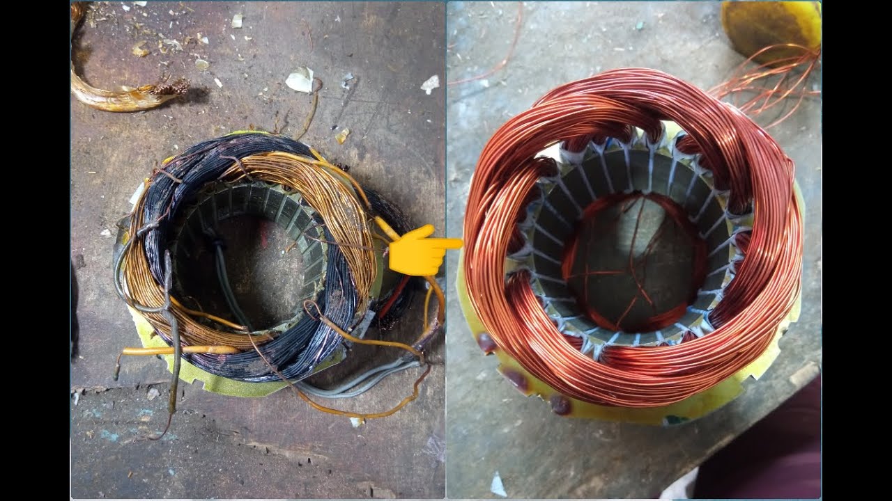 لف ماتور ماكينة خياطه|Rewind motor sewing machine by inverter