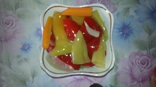Маринованный болгарский перец быстрого приготовления. Маринованный болгарский перец быстрого приготовления.