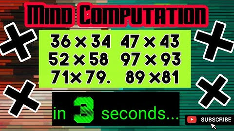 Math Trick: Multiplying 2 digit number having same tens digit and ones digits