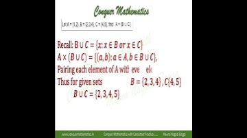 Cartesian Product A x (B union C) - Relations & Functions - Class 11 Mathematics - Support Material