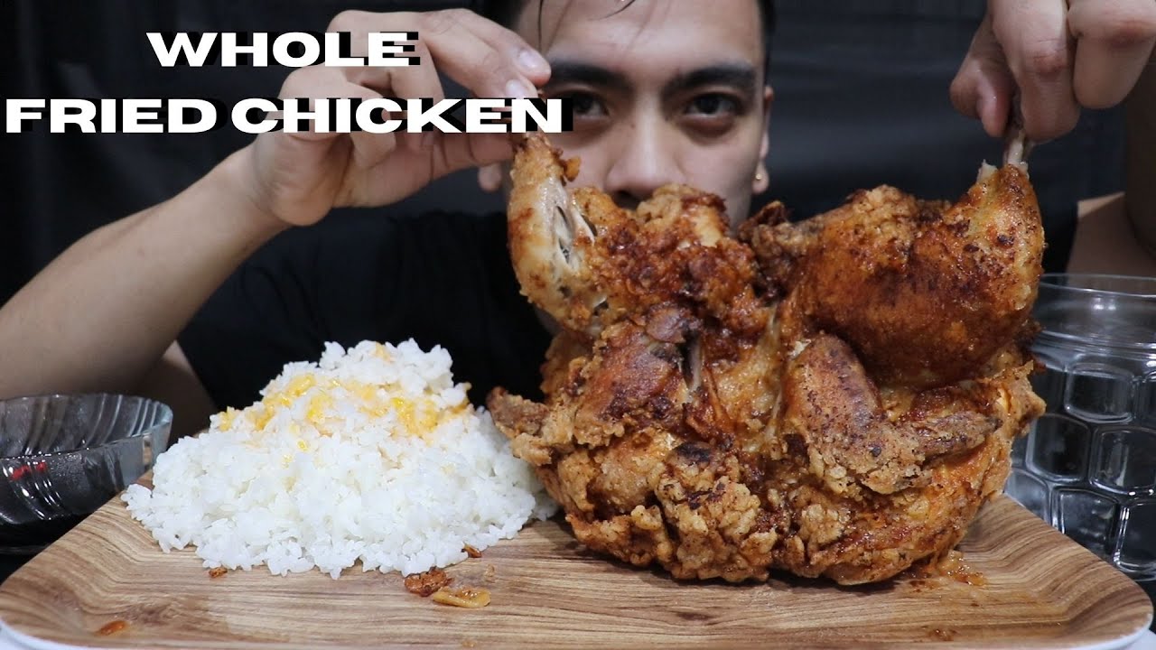 WHOLE FRIED CHICKEN MUKBANG