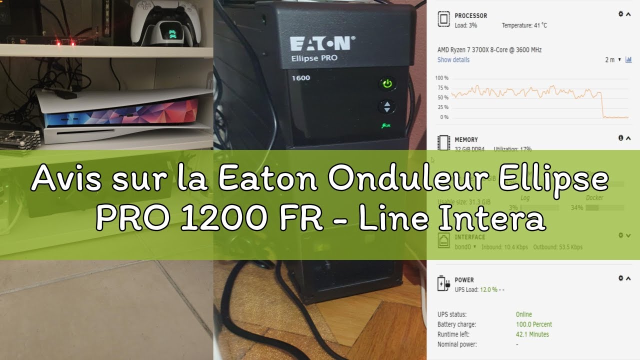 Avis sur la Eaton Onduleur Ellipse PRO 1200 FR - Line Interactive UPS - ELP1200FR - Puissance 1200VA