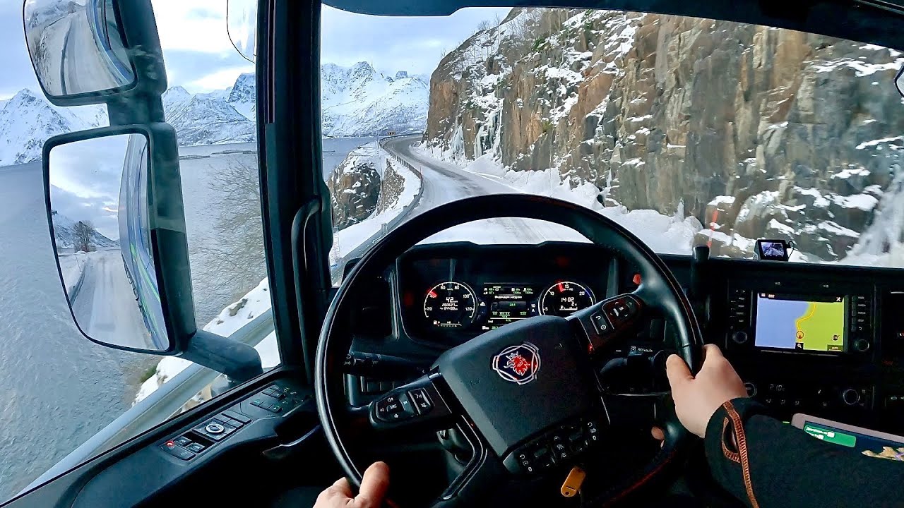 POV Driving Scania S560 - Oksfjord Norway E6 + Rv 882